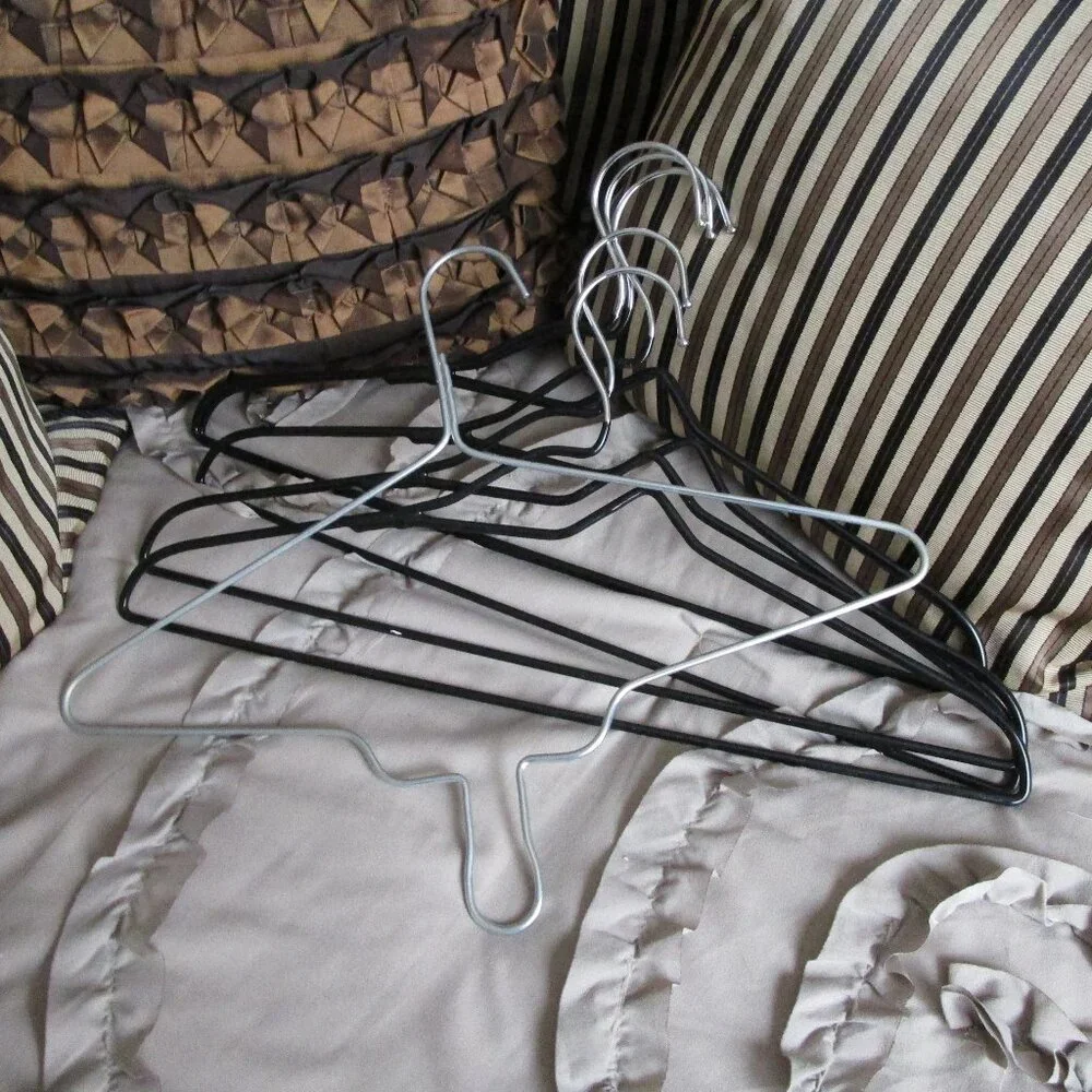 lot of heavy wire hangers